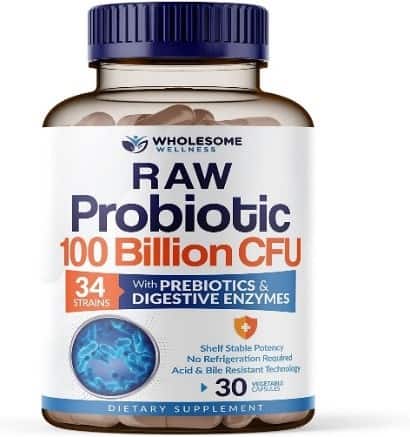 Wholesome Wellness Raw Probiotic Dietary Supplement